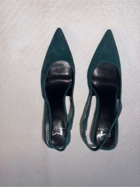 Women's Pointed Slingback Flats in Teal